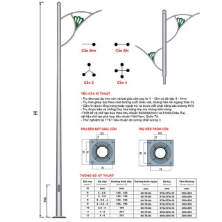 TRỤ ĐÈN CAO ÁP STK09 TRỤ ĐÈN CAO ÁP STK09