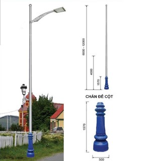 TRỤ ĐÈN CAO ÁP ĐẾ GANG ROMAN 02 TRỤ ĐÈN CAO ÁP ĐẾ GANG ROMAN 02