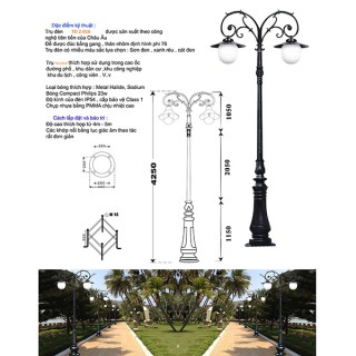 Trụ đèn HD 2.016 Trụ đèn HD 2.016